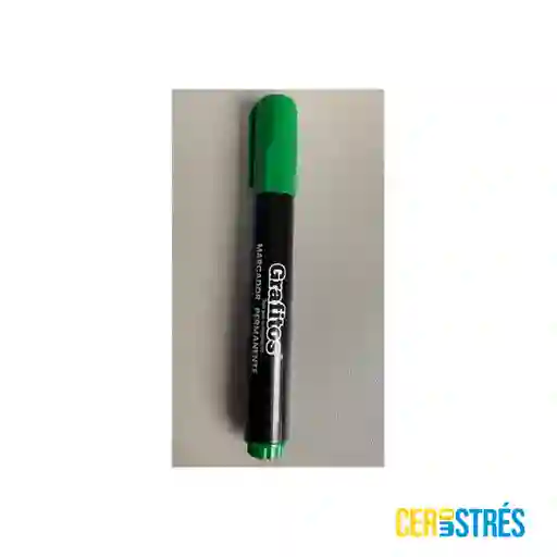 Marcador Permanente Verde Grafitos