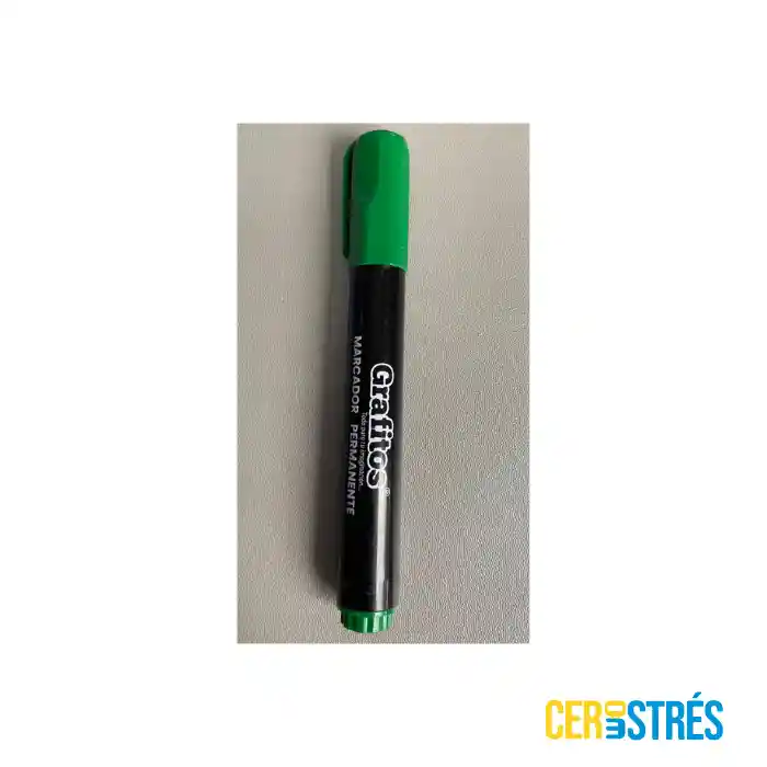 Marcador Permanente Verde Grafitos