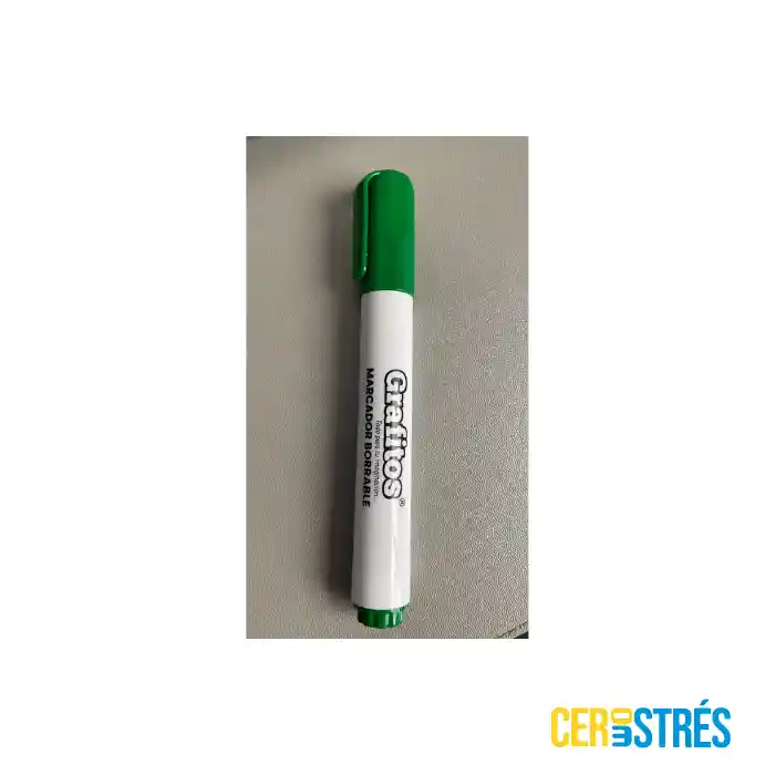 Marcador Borrable Verde Grafitos
