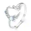 Anillo Ajustable Para Mujer Gato Luna Circones En Plata 925