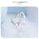 Anillo Ajustable Para Mujer Gato Luna Circones En Plata 925