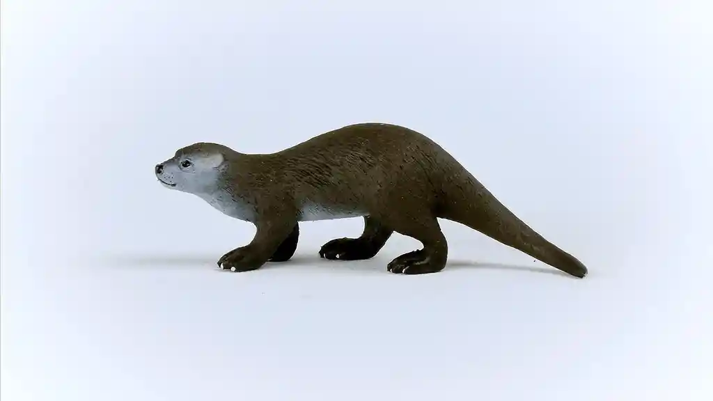 Figura De Animales Nutria Colección Pintado A Mano