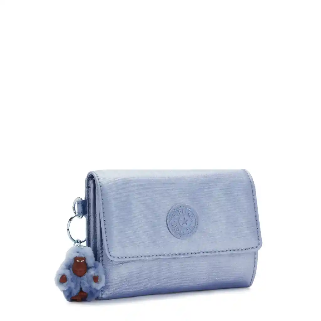 Kipling Billtera Azul Metalizada Original