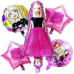 Kit Globos Metalizados Barbie X 5