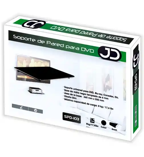 Soporte / Base Pared Para Dvd, Blu-ray, Consolas, Jd Spd-103