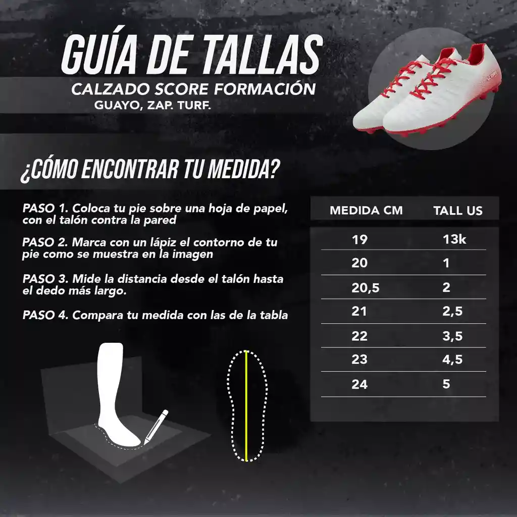 Zapatilla Turf Score By Golty Competicion 2 Cesped Sintetico Talla 7.5