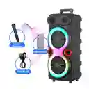 Parlante Double 8" Bluetooth Altavoz Potente Led + Microfono + Control