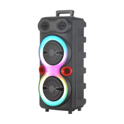 Parlante Double 8" Bluetooth Altavoz Potente Led + Microfono + Control