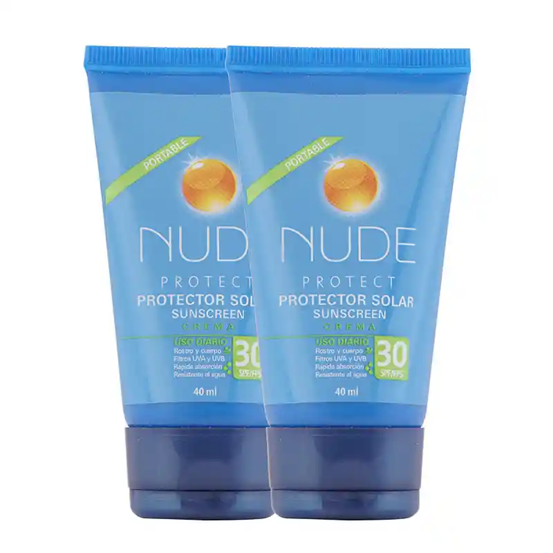 Nude Protector Solar Crema FPS 30 Pack X2