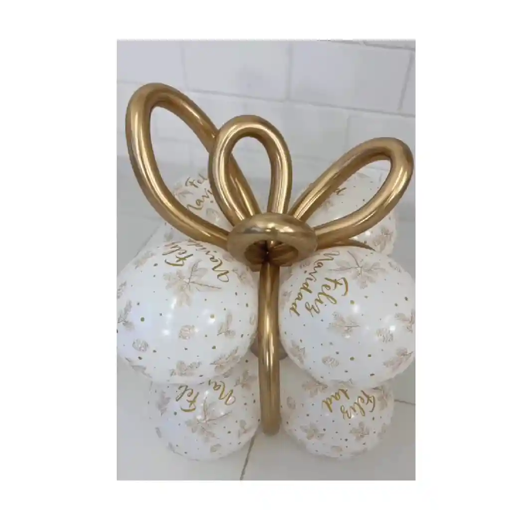 Bombas R12 Sempertex Fashion Dorado, Feliz Navidad X 50 Unds