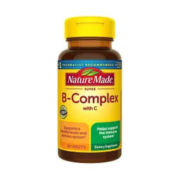  NATURE MADE Super Bcomplex Con Vitamina C Apoyo Inmune 60 Tabletas 