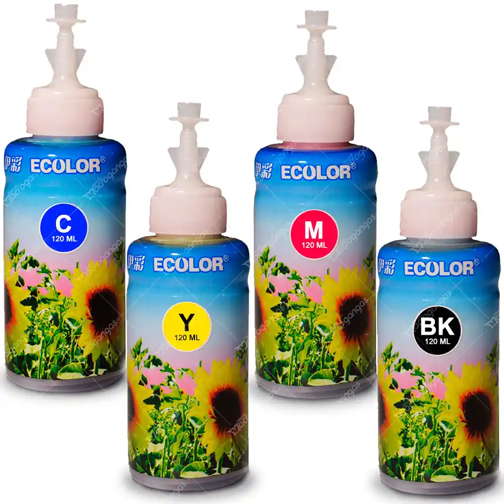 Kit 4 Tintas Genéricas Para Impresora Epson Cmyk