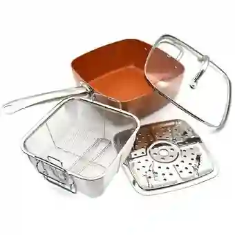 Combo Sarten Copper Chef Migas 5 Piezas Set Juego De Cocina