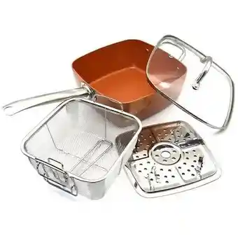 Combo Sarten Copper Chef Migas 5 Piezas Set Juego De Cocina