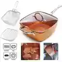 Combo Sarten Copper Chef Migas 5 Piezas Set Juego De Cocina