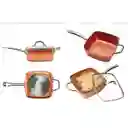 Combo Sarten Copper Chef Migas 5 Piezas Set Juego De Cocina