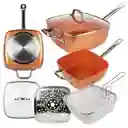 Combo Sarten Copper Chef Migas 5 Piezas Set Juego De Cocina