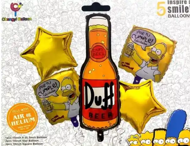 Decoracion Globo Cerveza Duff Los Simpsons Homero