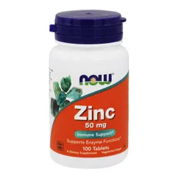  NOW FOODS Zinc Soporte Inmune 50Mg 100 Tabletas 