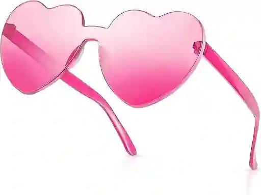 Gafas En Forma De Corazon Rosadas