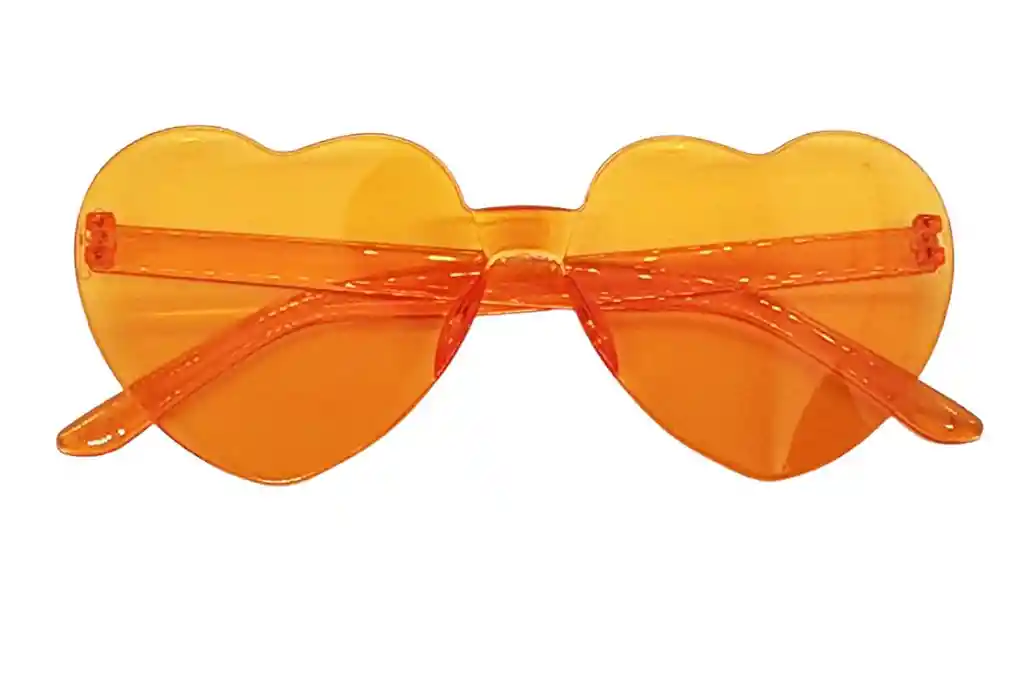 Gafas En Forma De Corazon Naranja