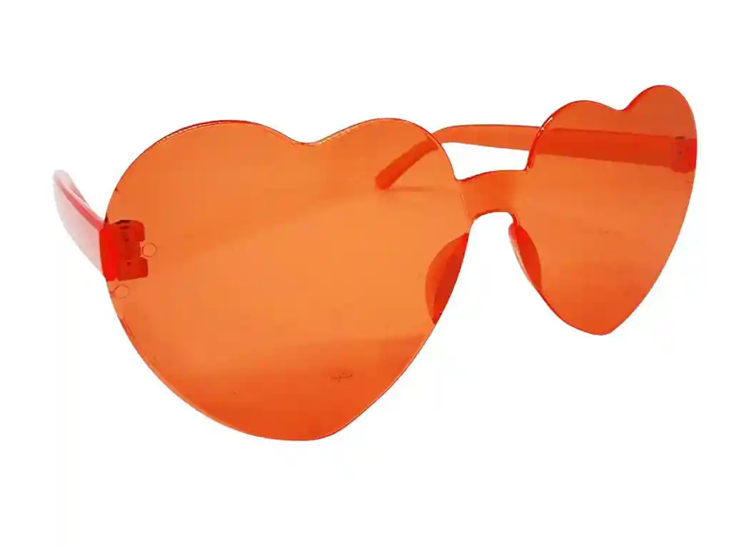 Gafas En Forma De Corazon Naranja