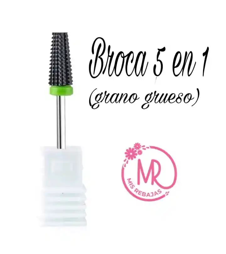 Broca 5 En 1 Para Pulidor De Uñas (grano Grueso)