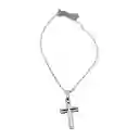 Juego De Aretes Y Collar En Acero Dije Labrada Cruz
