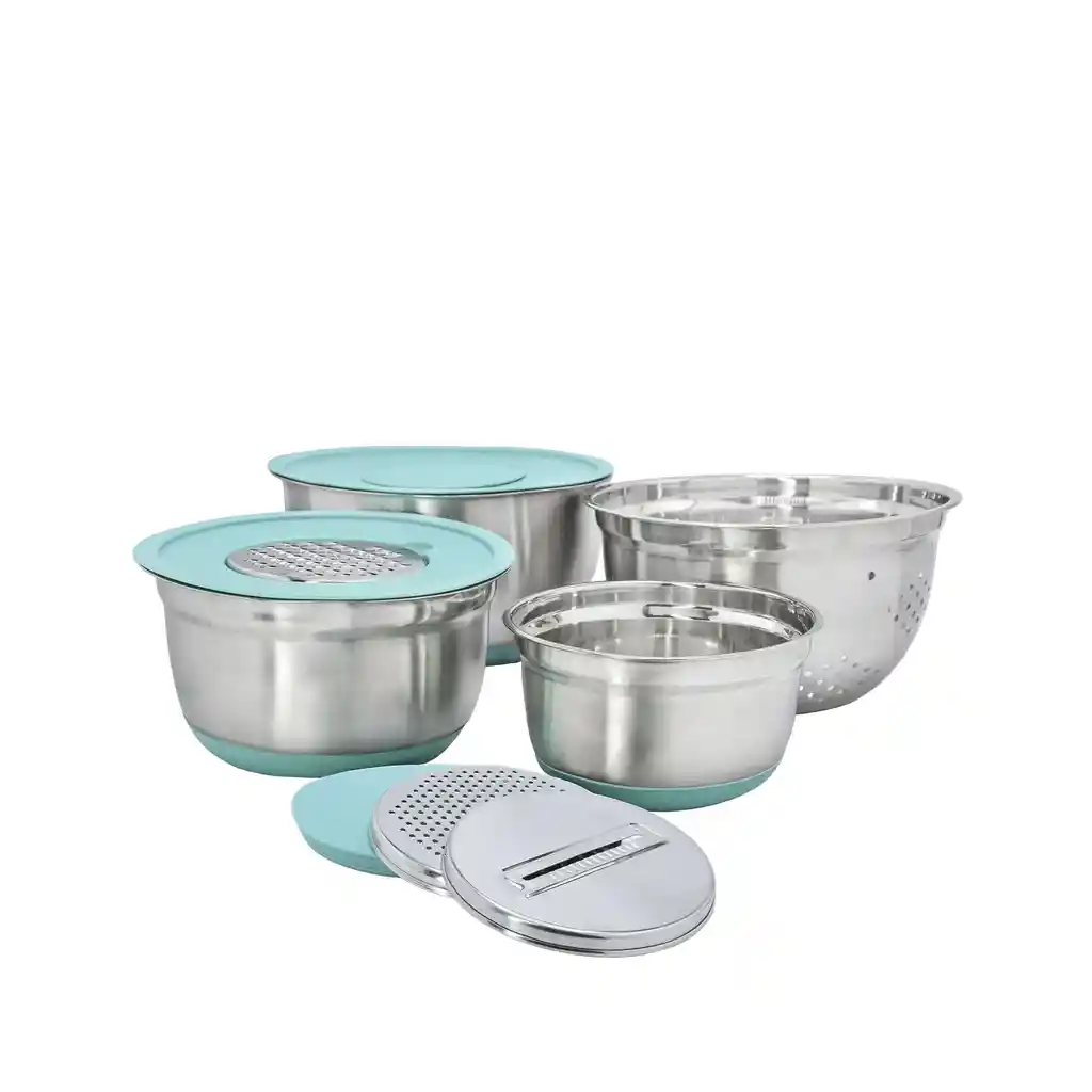 Set De Bowls Tezzio 10 Piezas Acero Inoxidable