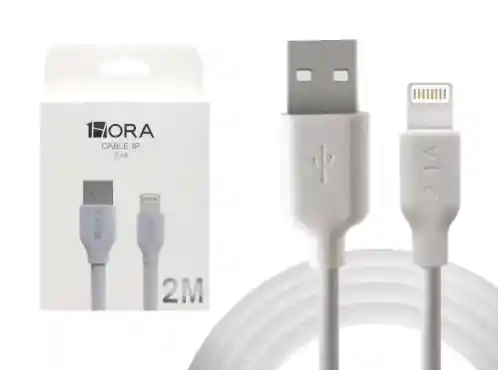 Cable Para Iphone Alta Calidad Marca 1hora De 1 Metro Usb A Lightning