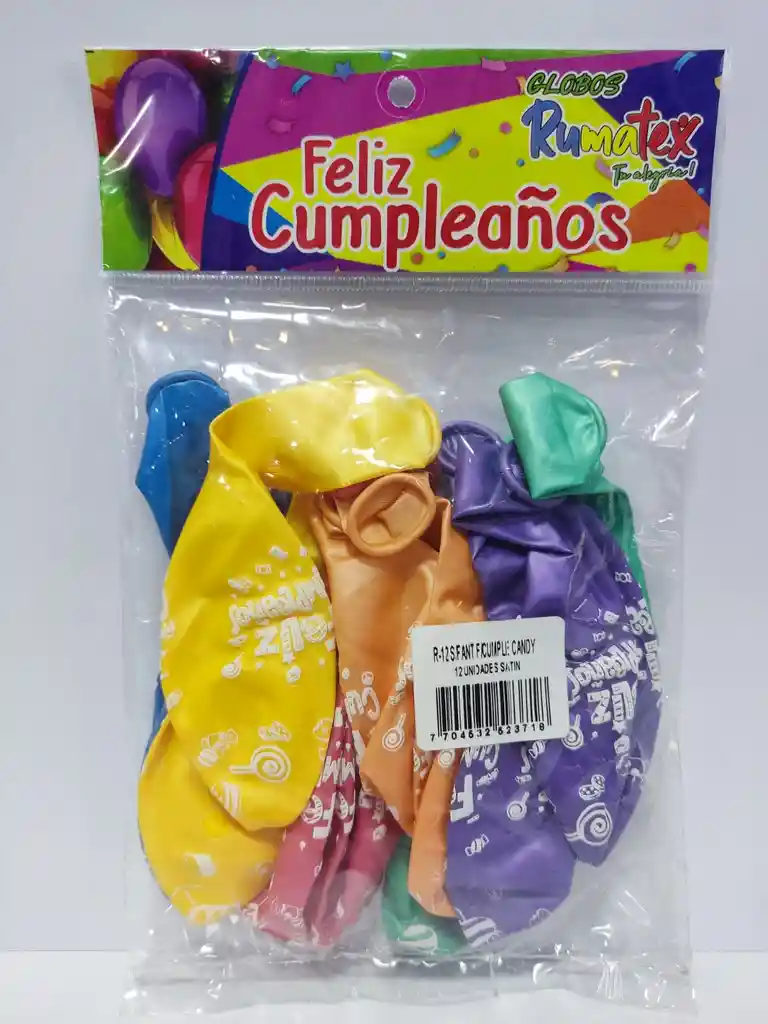 Globo Bomba Feliz Cumpleaños X12