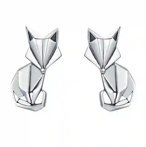 Aretes Para Mujer Zorro Fox Fabricados En Plata 925