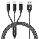 Cable Pulpo Datos Y Cargador Usb Reforzado 3 En 1 (iphone/tipoc/v8)