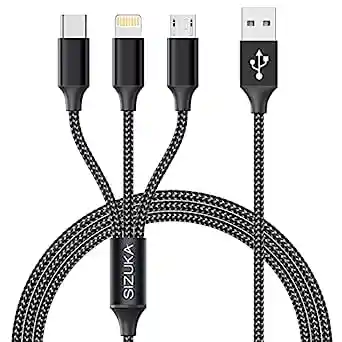 Cable Pulpo Datos Y Cargador Usb Reforzado 3 En 1 (iphone/tipoc/v8)