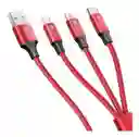 Cable Pulpo Datos Y Cargador Usb Reforzado 3 En 1 (iphone/tipoc/v8)