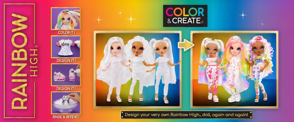 Muñeca Rainbow High Color & Create 2023 Original