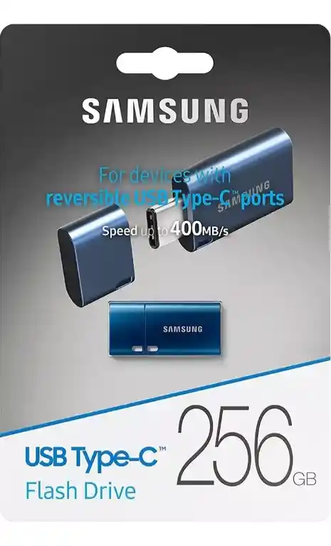 Memoria Usb C Samsung 256gb Usb 3.0 2.0 Lectura 3.13 400mb