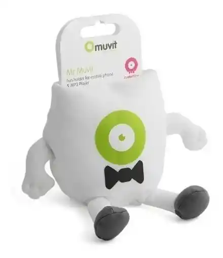 Stand Para Celular O Mp3 Muvit Con Figura Muñeco Blanco