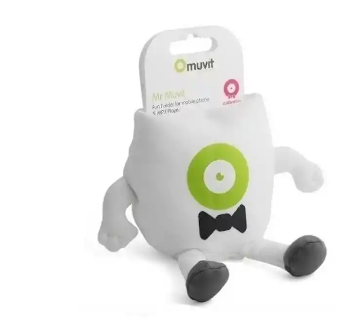 Stand Para Celular O Mp3 Muvit Con Figura Muñeco Blanco