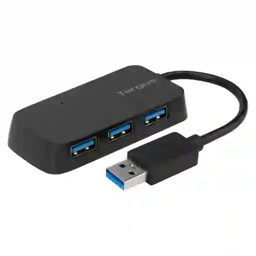 Hub Usb 3.0 De 4 Puertos, Targus Ach124us, Diseño Compacto - Negro