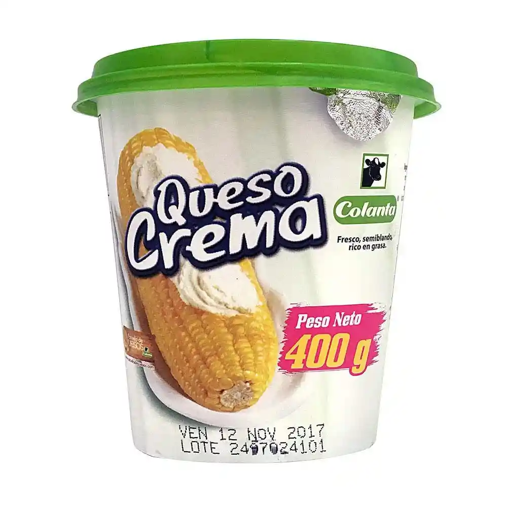 Queso Crema Colanta X 400g