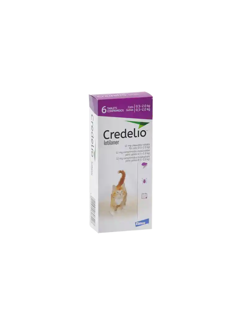 Credelio Para Gatos Con Peso (0,5 - 2kg) Tableta Contra Pulgas Y Garrapatas