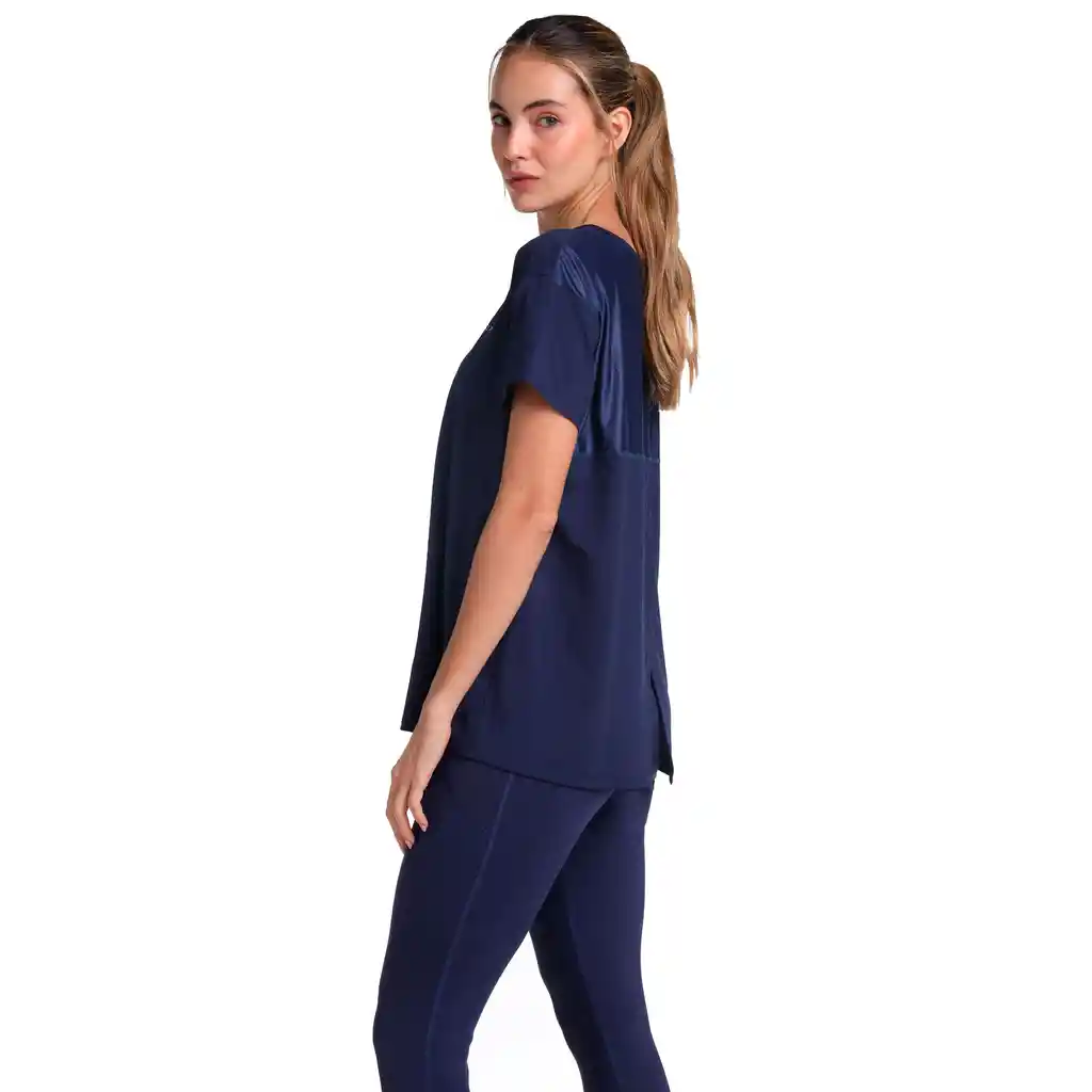 Camiseta Manga Corta Oversize Urban Vitality Mujer Azul-m