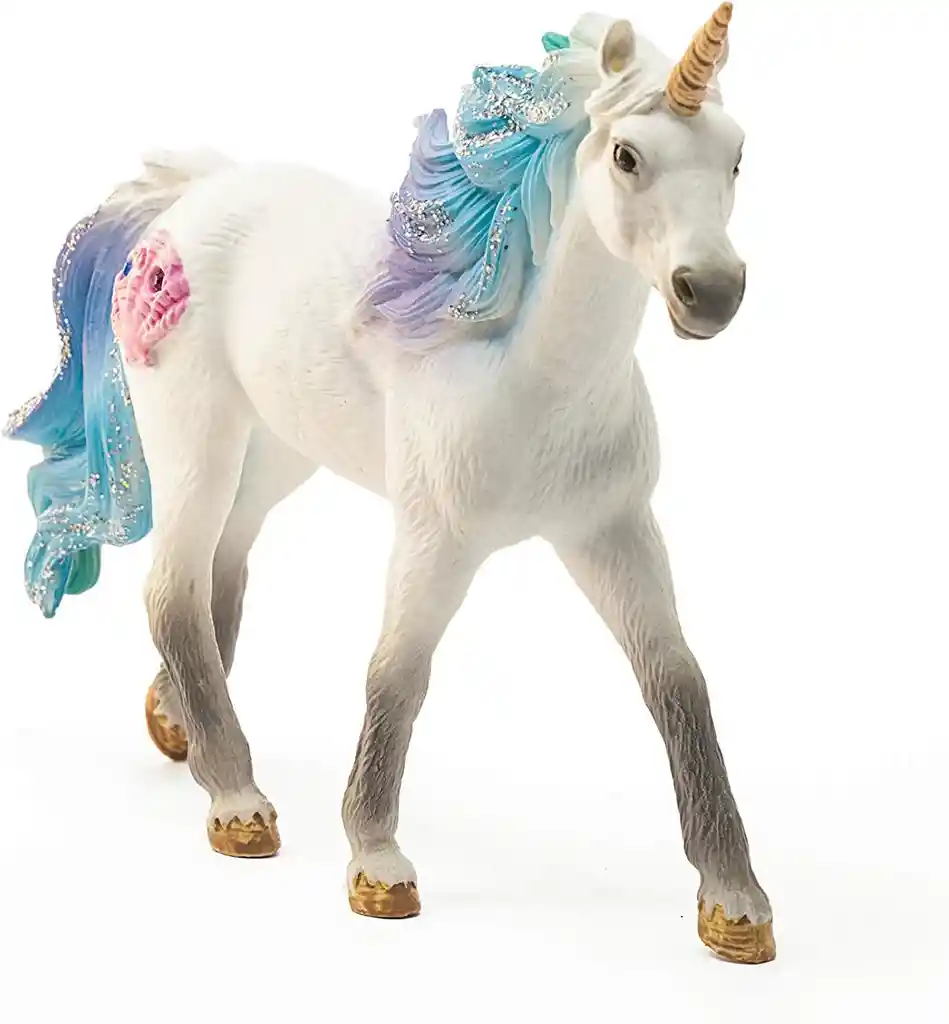 Figura Unicornio Marino Coleccionable Pintado A Mano