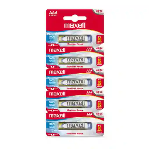 Maxell Bateria Alcalina Aaa Lr03 5ts 5pk Tearstrip