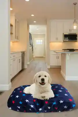 Cama Acolchada Para Mascotas Impermeable Grande + Funda En Tela Polar