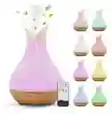   HUMIDIFICADOR  Difusor De Aromas Florero Cascara Huevo 400 Ml Madera Clara 