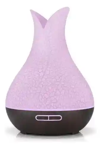   HUMIDIFICADOR  Difusor De Aromas Florero Cascara Huevo 400 Ml Madera Oscura 