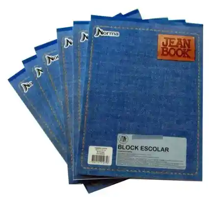 Block Cuadriculado Tamaño Carta Jean Book 70 Hojas