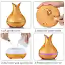  HUMIDIFICADOR  Difusor De Aromas Estilo Jarron Pequeno 400Ml Tipo Madera Clara Ambientador 